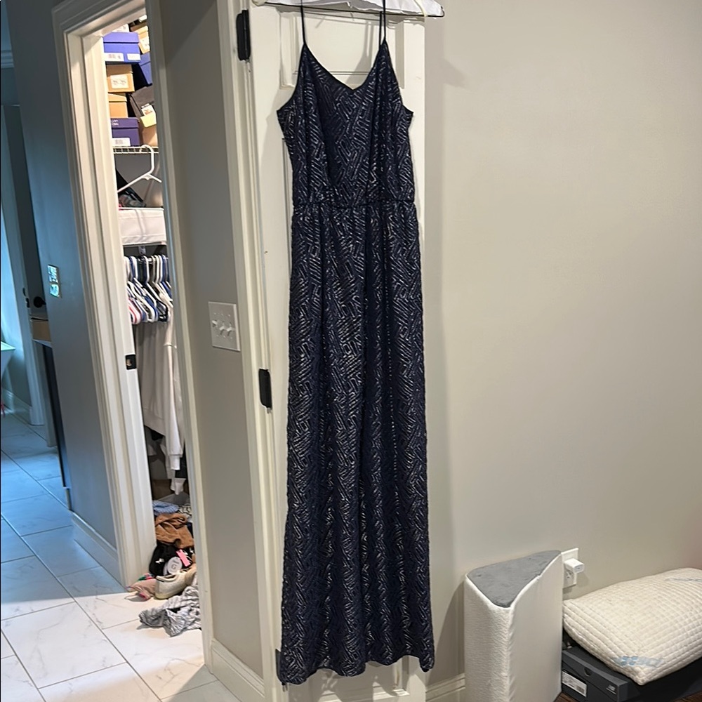Lilly Pulitzer Blue/Silver Maxi Sundress